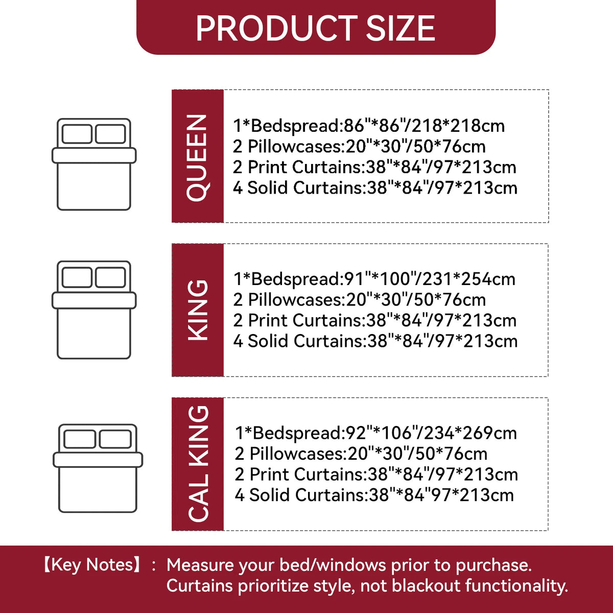 Quilted Bedspread & Curtain Set 9 Piece, Queen Size - Bedding Ensemble
