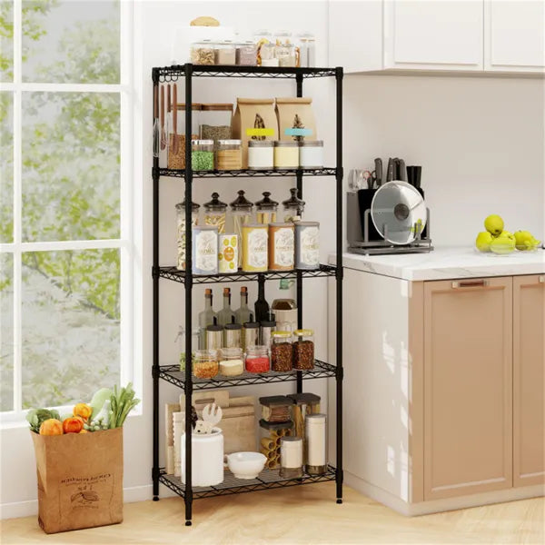 5-Tier Heavy-duty Metal Wire Shelving, 750 LBS Total Load