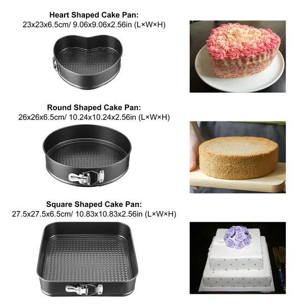 Non Stick Springform Cake Pan Leakproof 9in 10in 11in