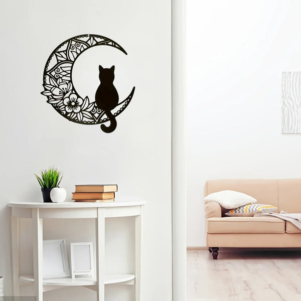Bohemian Crescent Cat Wall Decor Pet Theme Home Decoration Christmas