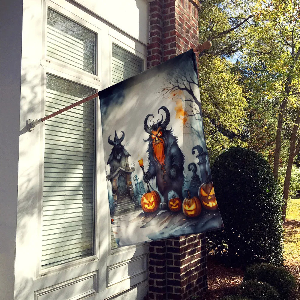 Krampus The Christmas Demon Spooky Halloween House Flag Large Porch