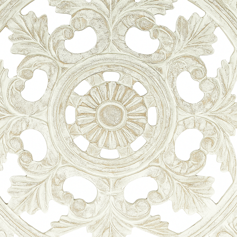 White Square Shape Handcrafted Wooden Wall Decor Elegant Home Accent