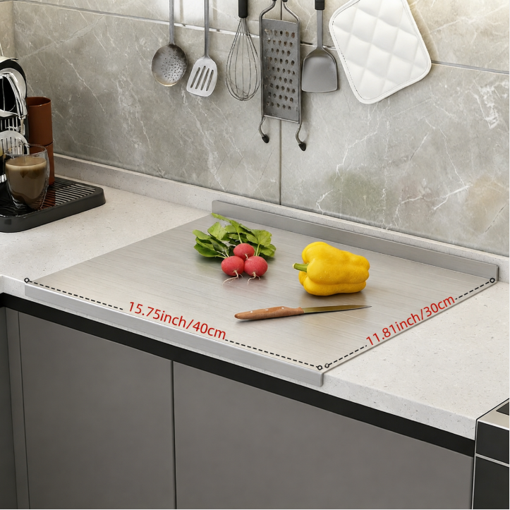 304 Stainless Steel Double-edge Chopping Board, Non-moldy And Easy