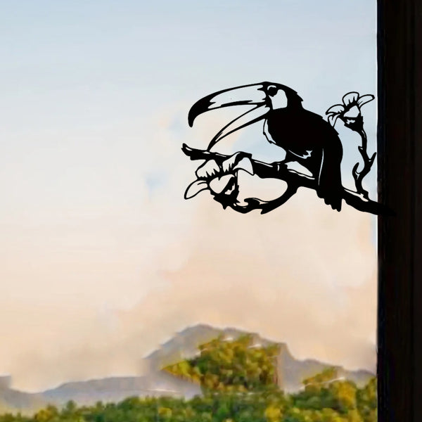 Elegant Vintage Butterfly And Bird Silhouette Garden Stakes Outdoor