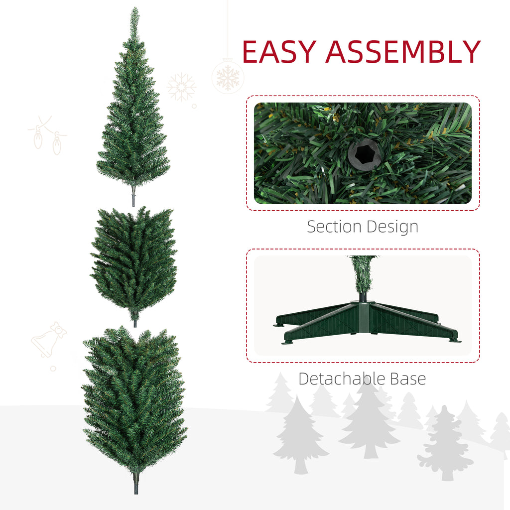 8ft Unlit Pencil Artificial Christmas Tree With Realistic Branches