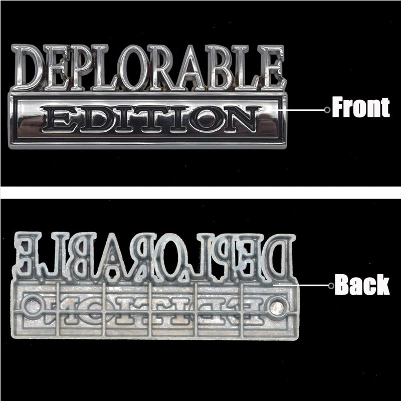 2pcs Deplorable Edition Emblems, Emblem 3D Badge Decal Car Truck SUV