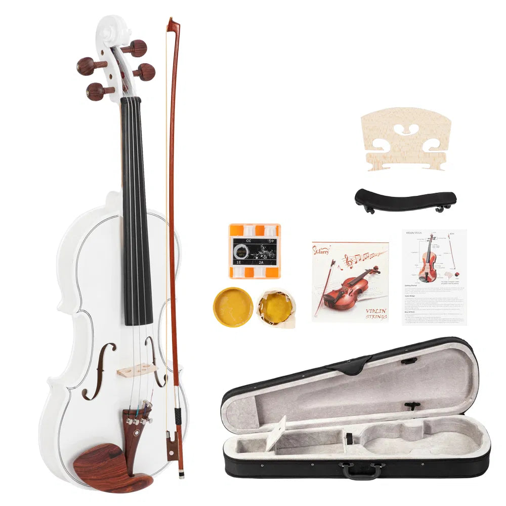 [do Not Sell On ] GV103 4/4 Spruce Panel Violin Matte White