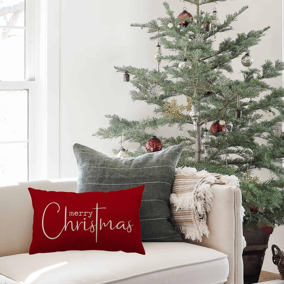 Christmas Pillow Covers Merry Christmas Throw Pillow Decorative