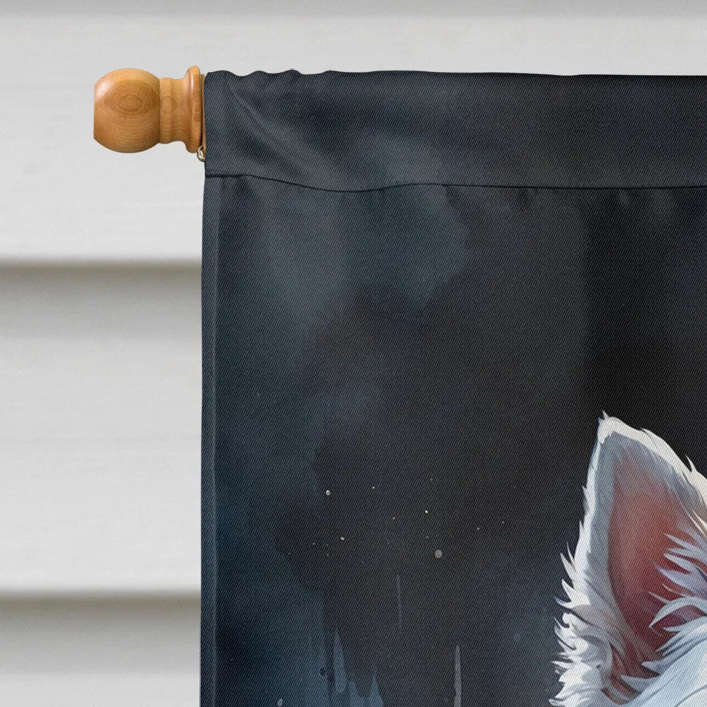 Westie Spaniel Puppy Halloween House Flag Large Porch Sleeve Pole
