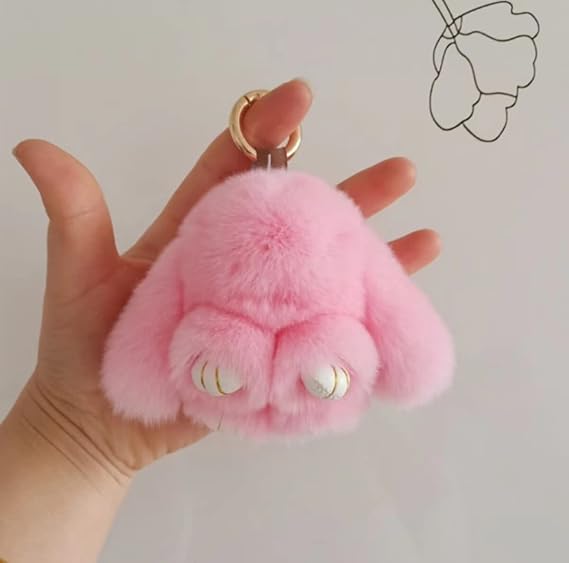 Cute Plush Rabbit Keychain