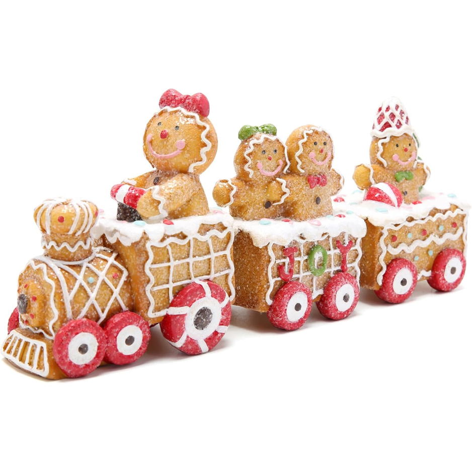 9.25IN Gingerbread Train Figurine, Home Tabletop Decor For Christmas
