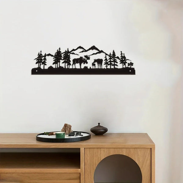 Deer Metal Wall Art For Living Room Home Decor Holiday Gift