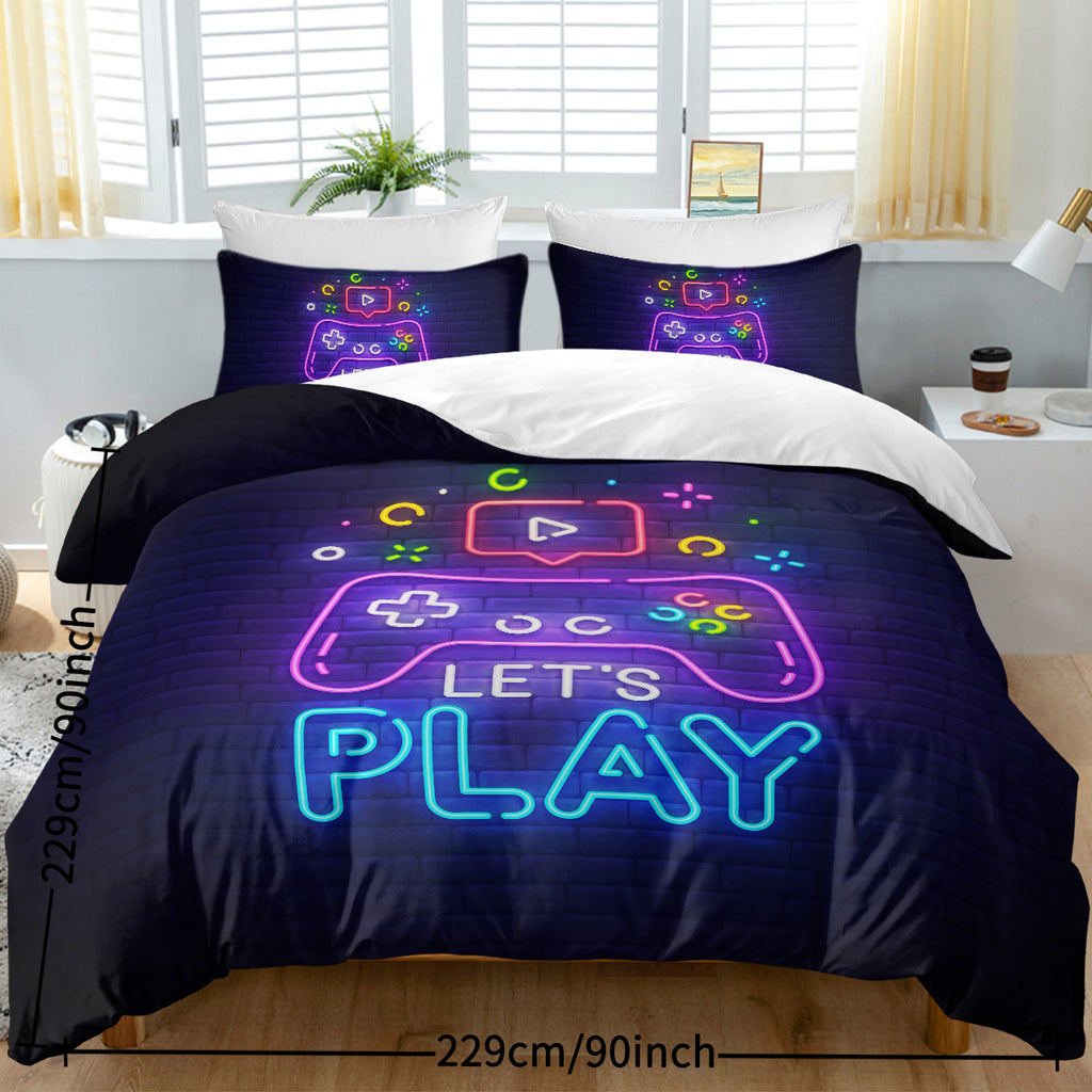 Gaming Duvet Cover Set Twin Full Queen King Size Video Game Controller
