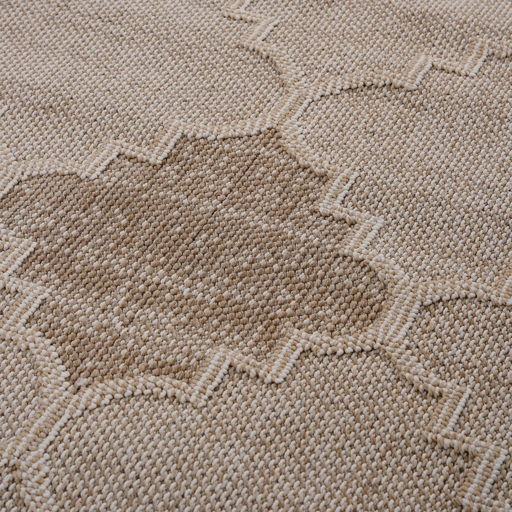 Guros 2X8 Cream Trellis Indoor Outdoor Runner Rug