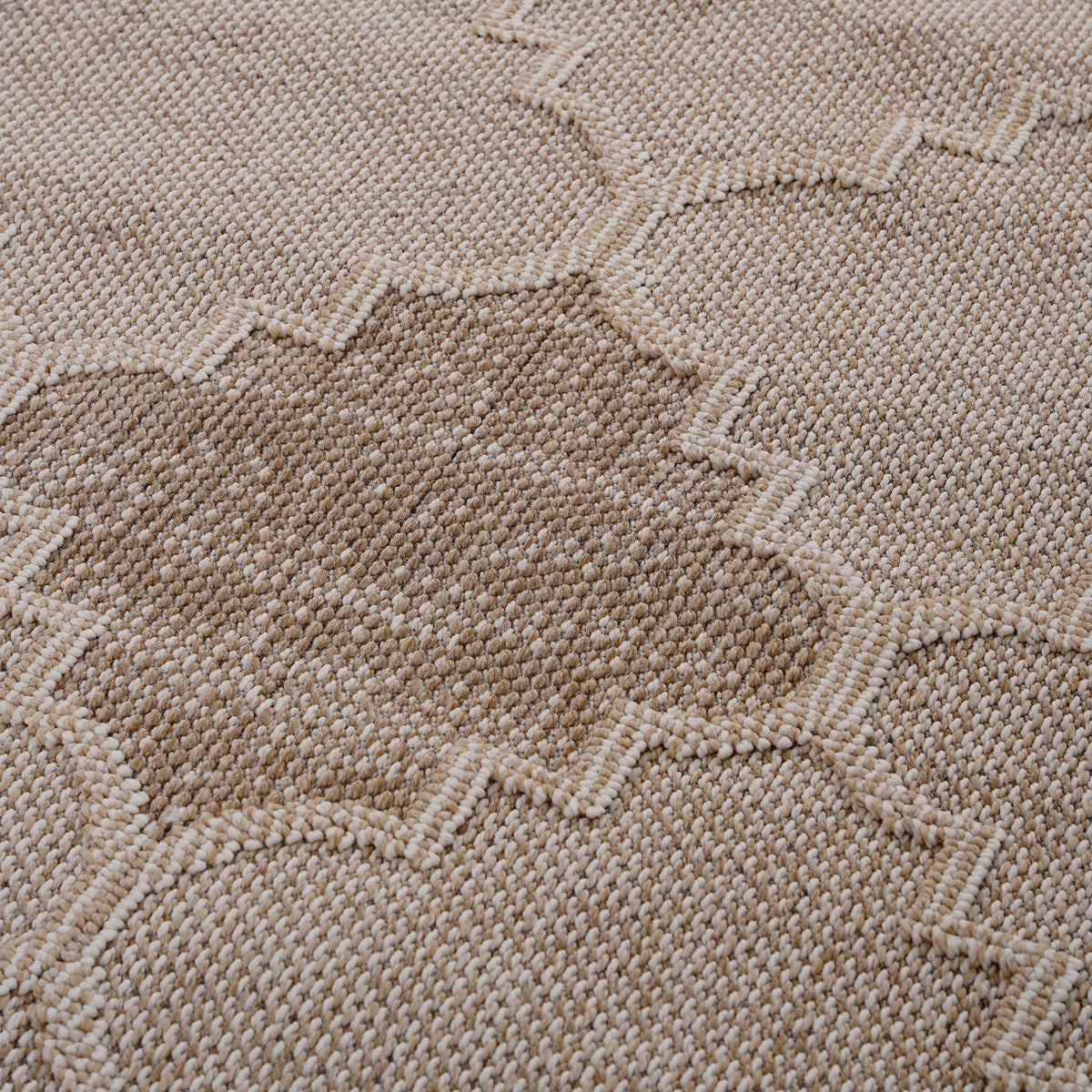 Guros 2X8 Cream Trellis Indoor Outdoor Runner Rug