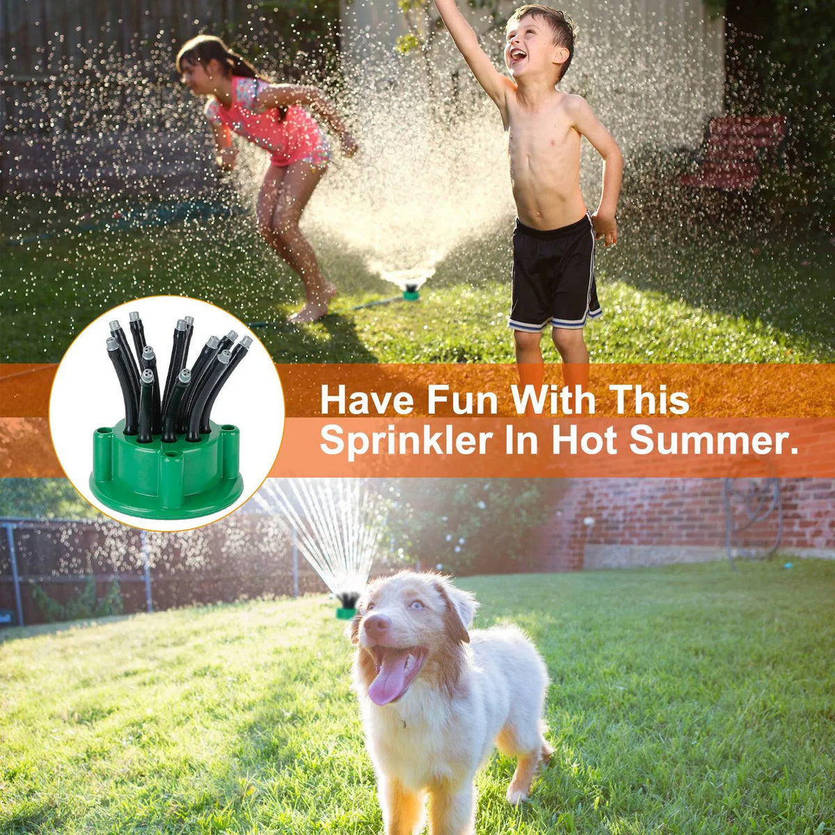360° Flexible Lawn Sprinkler Automatic 12 Tubes Garden Water Irrigation
