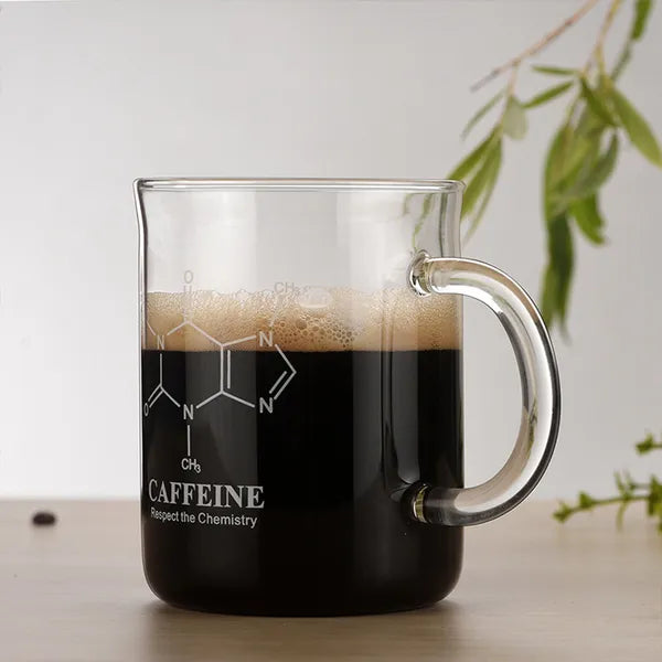 1 PCS Transparent Tape With High Borosilicate Glass Cup, Coffee Cup