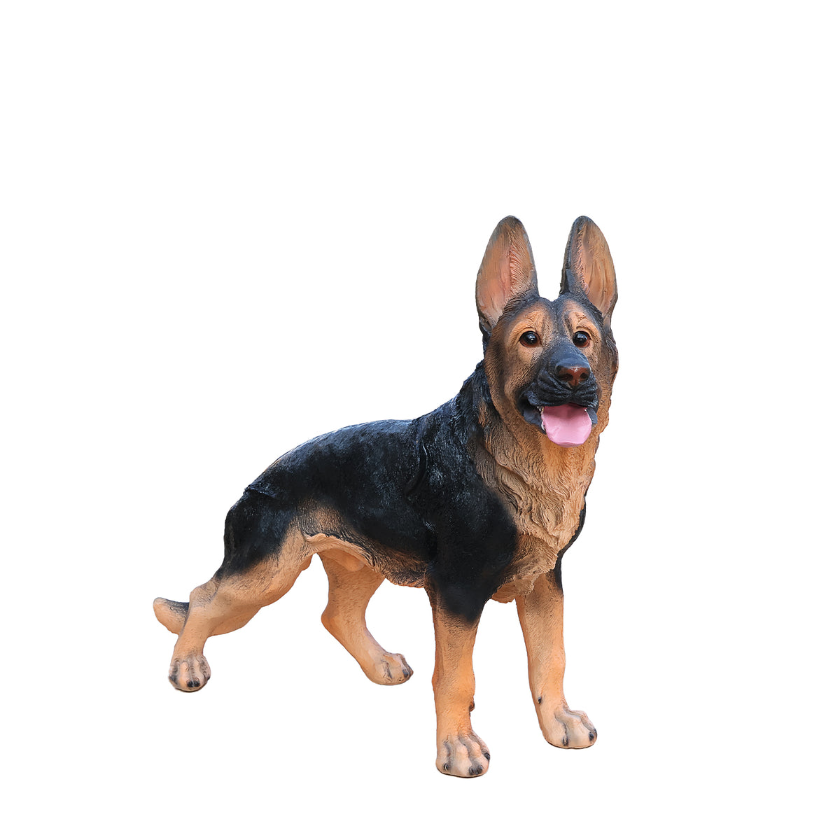 Outdoor German Shepherd Dog Statue Greeter Garden Decor – Cute Puppy