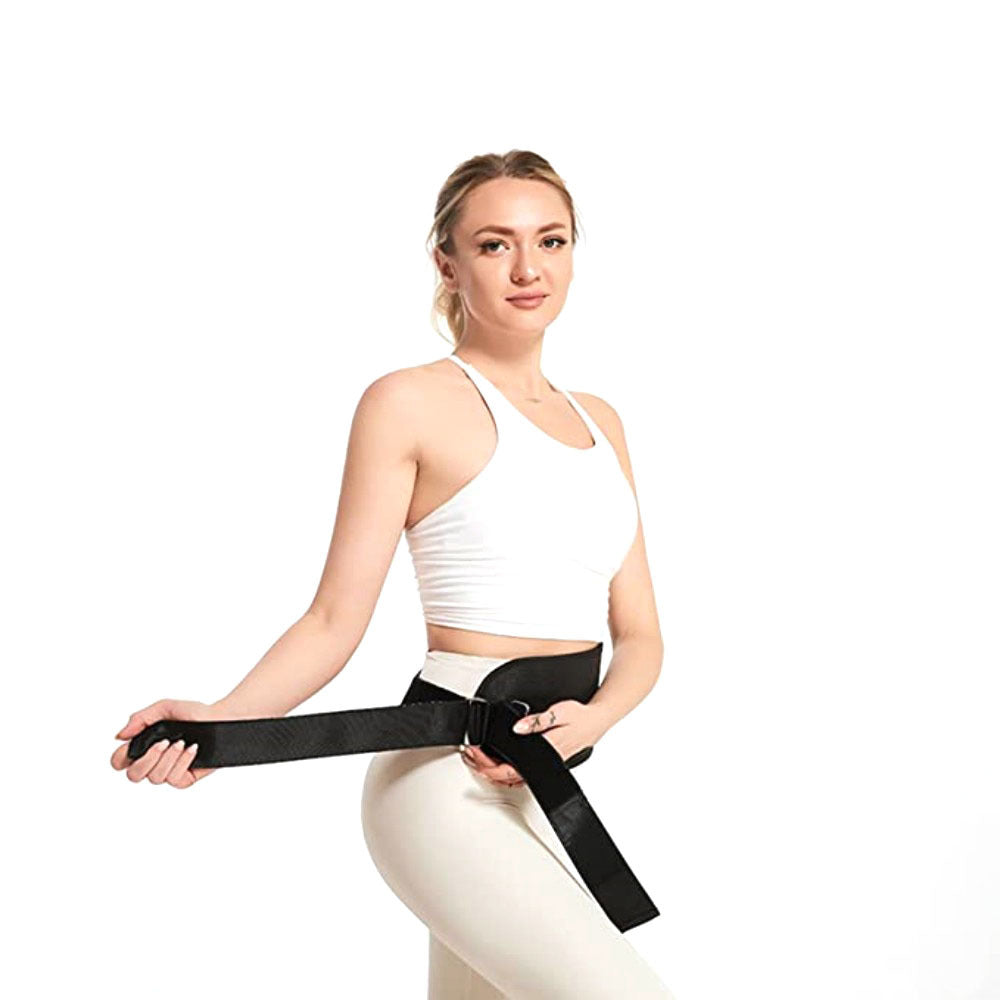 Dumbbell Potbelt Waist Strap - Black