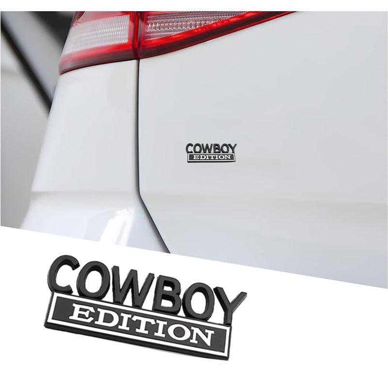 2pack Cowboy Edition Emblems, Seabee Emblem 3D Badge Decal Car Truck