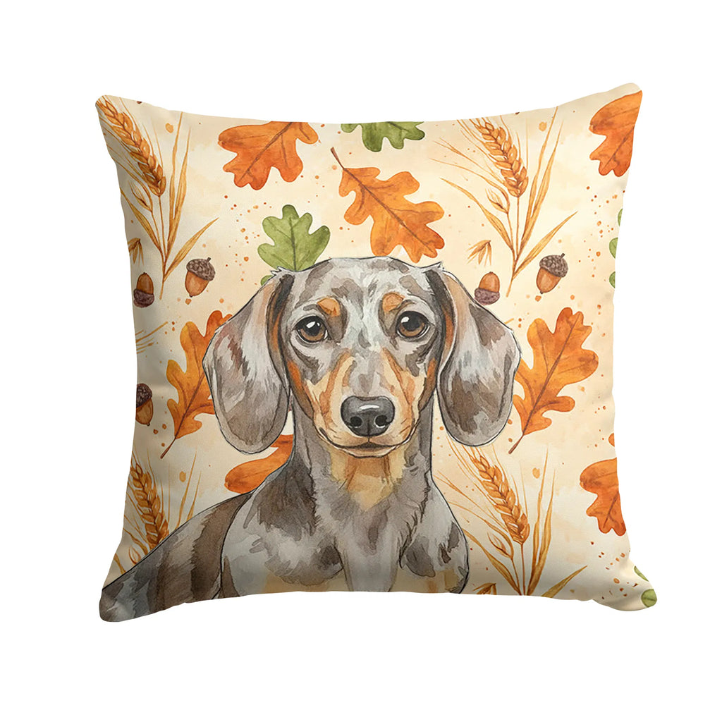 Dapple Dachshund Heirloom Fall Throw Pillow Decorative Indoor Outdoor