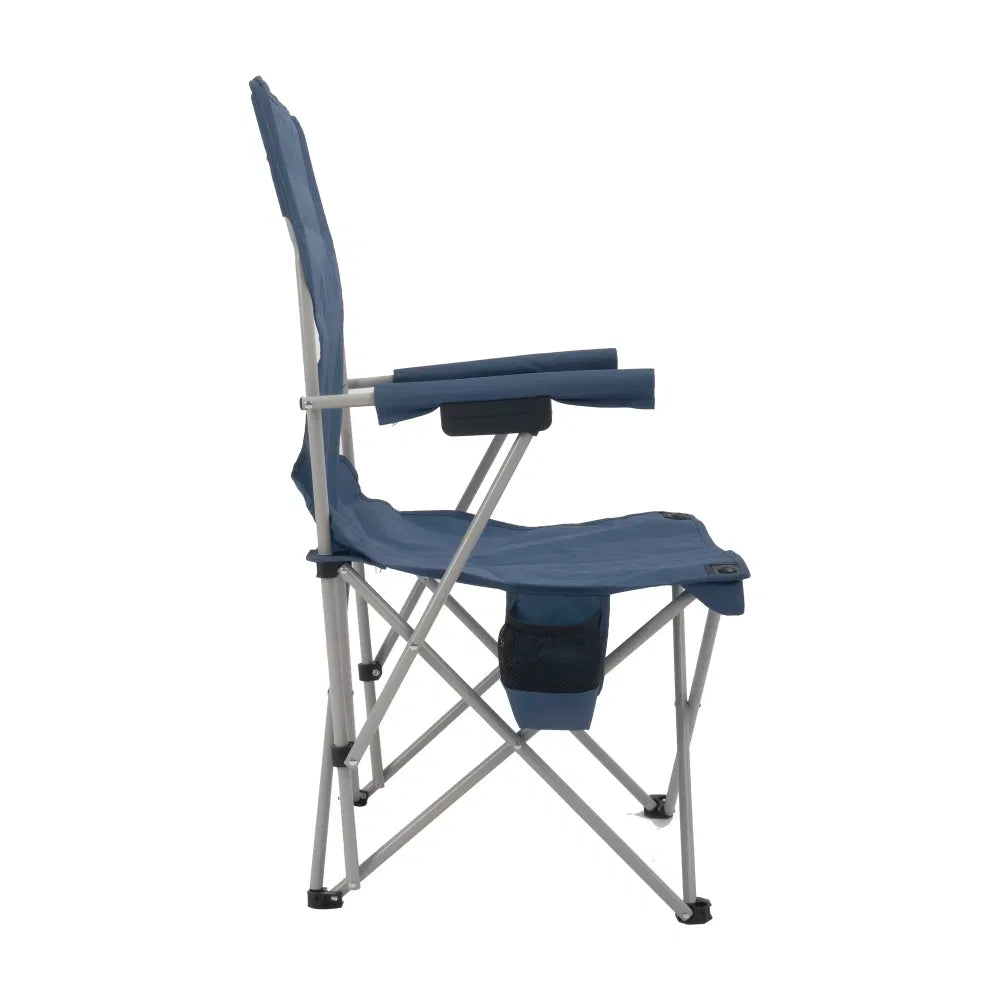 Hard-Arm Folding Camp Chair, 250 lb Rated