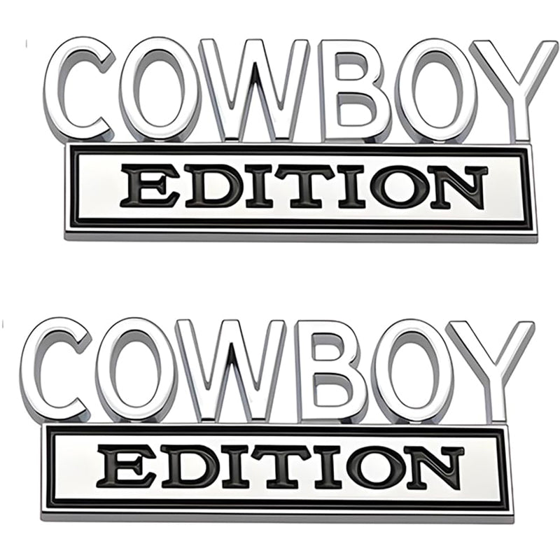 2pack Cowboy Edition Emblems, Seabee Emblem 3D Badge Decal Car Truck