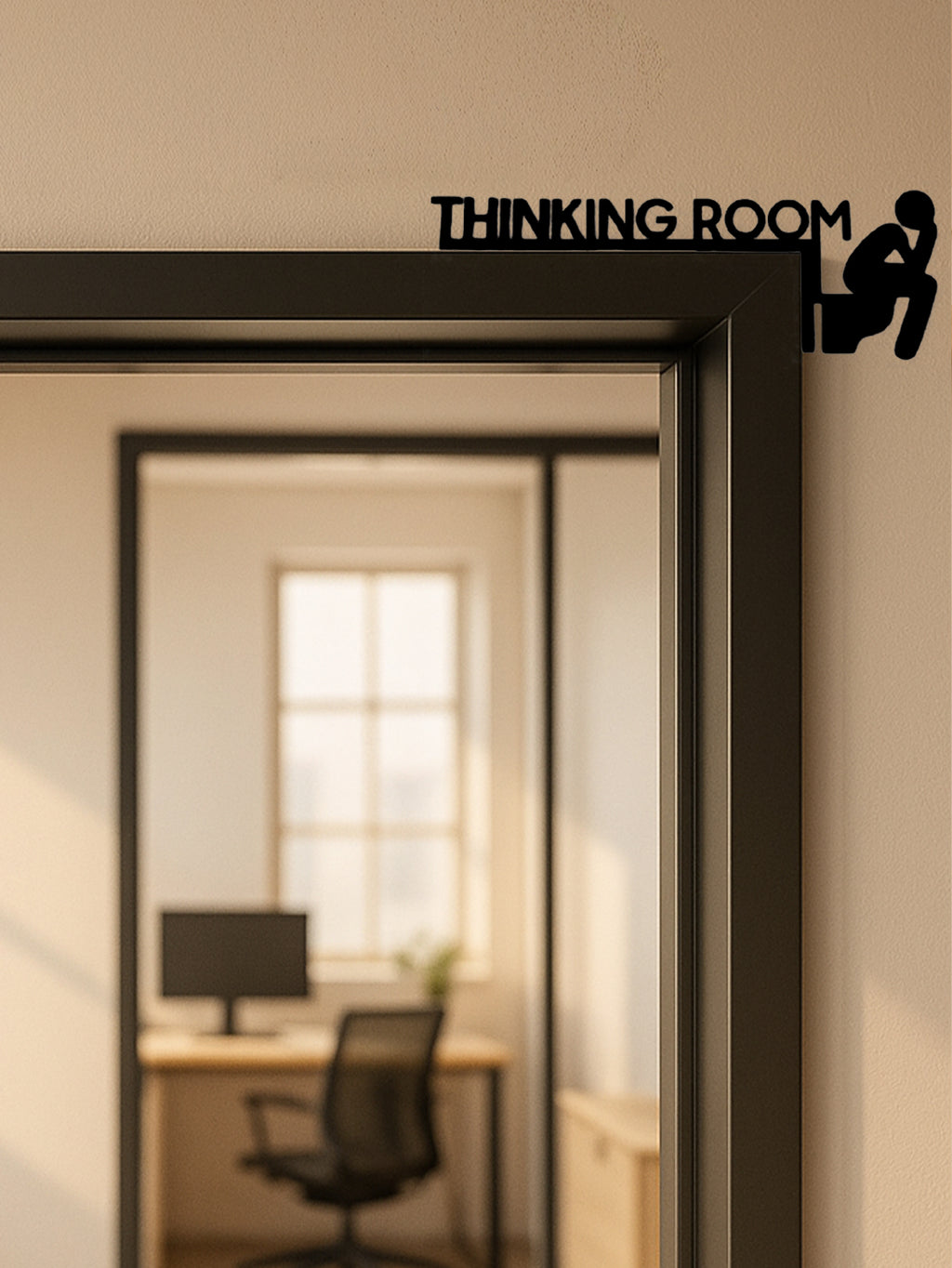 1pc Modern Metal Toilet Door Sign,room Wall Sculpture, Home Decor