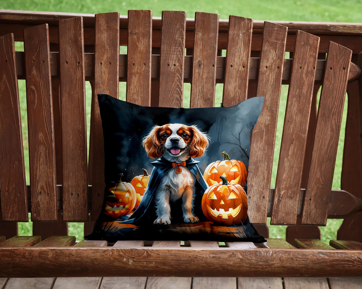 Cavalier Spaniel Puppy Halloween Throw Pillow Machine Washable, Indoor