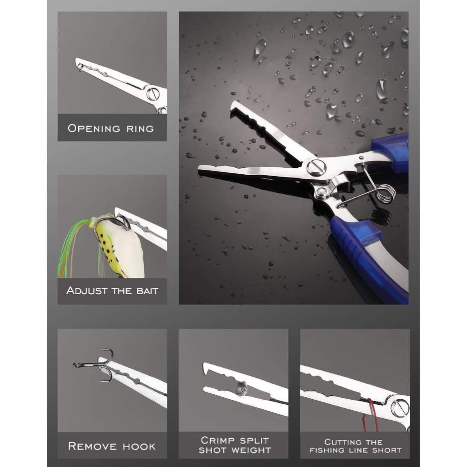 Fishing Tool Kit: Pliers, Gripper and Scale