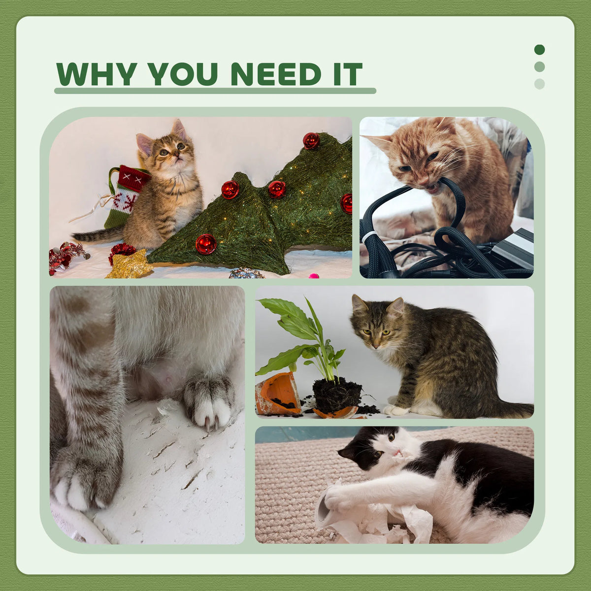 47" Tall Cat Tree Tower With Condo, Ladder, Scratching Posts