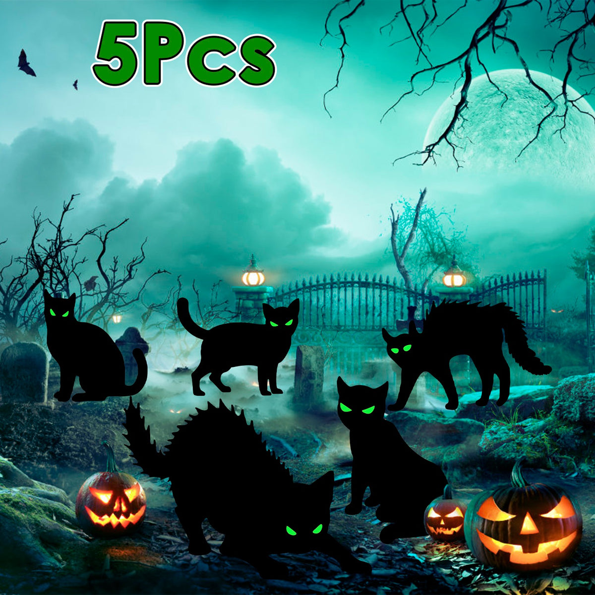 6Pcs Skull Or 6Pcs Tomb Or 5Pcs Black Cat Halloween Yard Sign