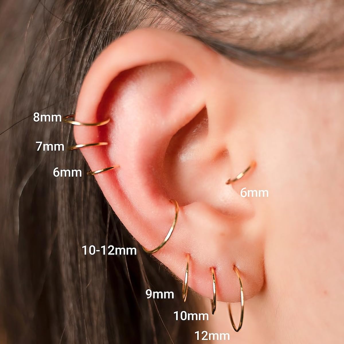 16g- Steel Hoop-rose Gold-10-1