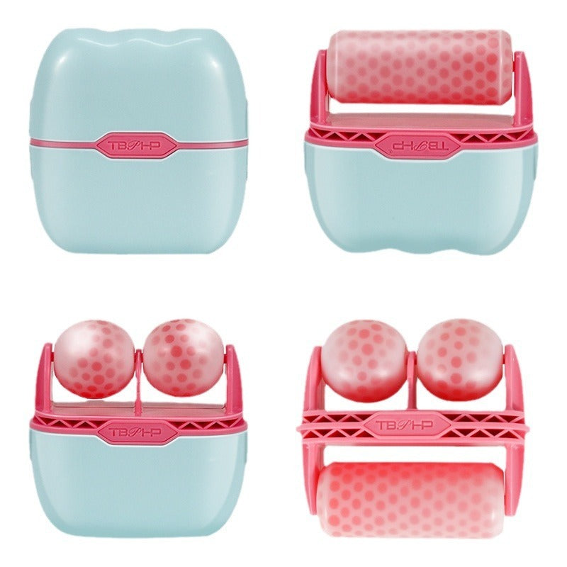 2 In 1 Double Head Plastic Ice Roller-red Blue