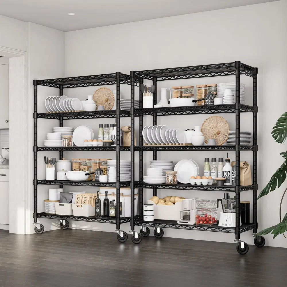 36"W X 14"D X 71"H Storage Shelves, 5-Tier Wire Shelf, Heavy Duty