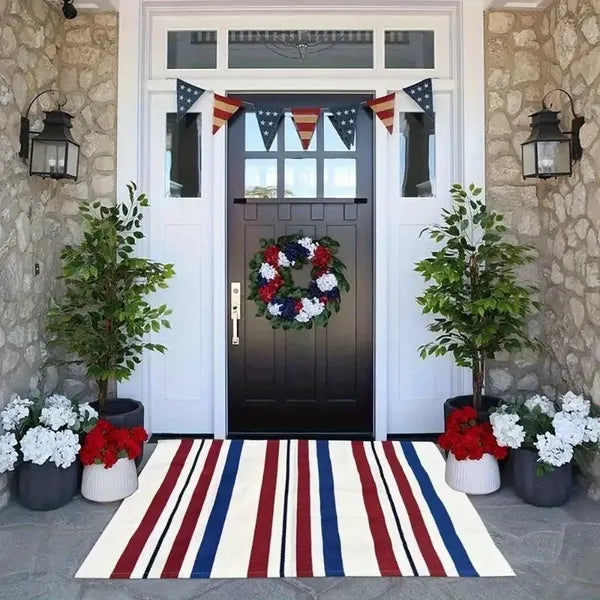"american Flag Doormat - Patriotic USA Flag Welcome Mat, Non-slip