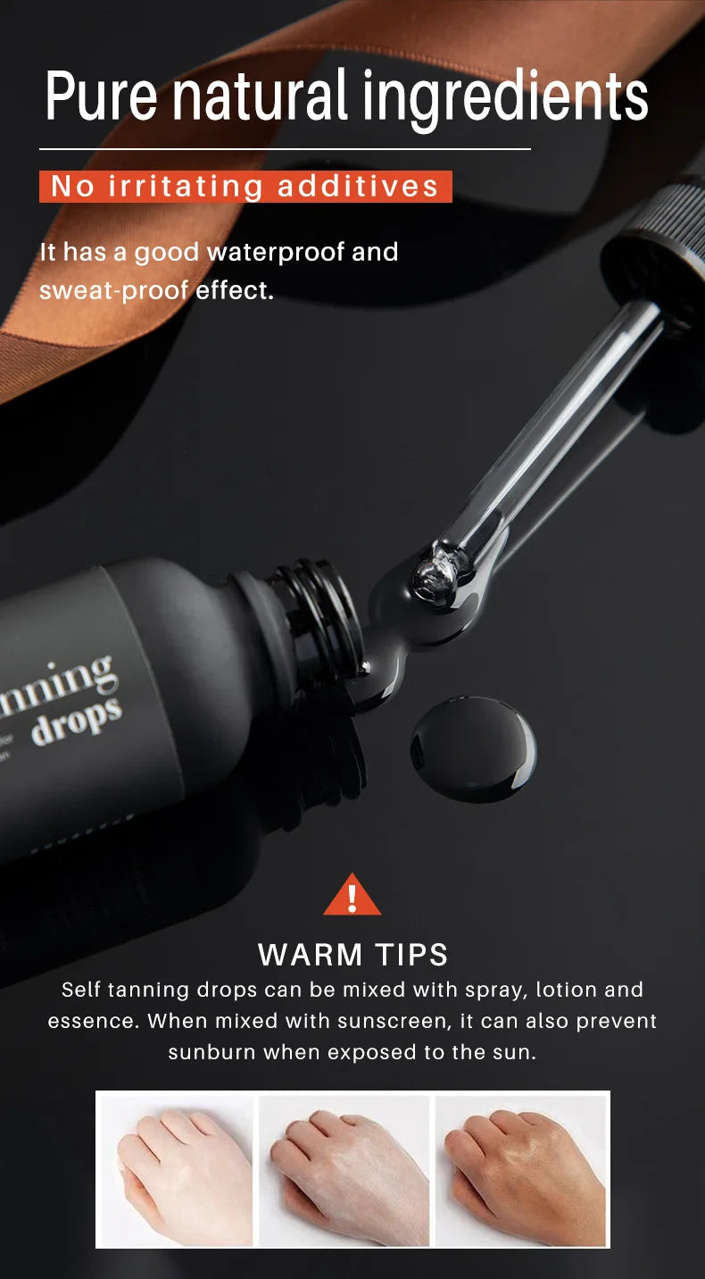 30ml Natural Organic Tanning Oil- Dark Bronze