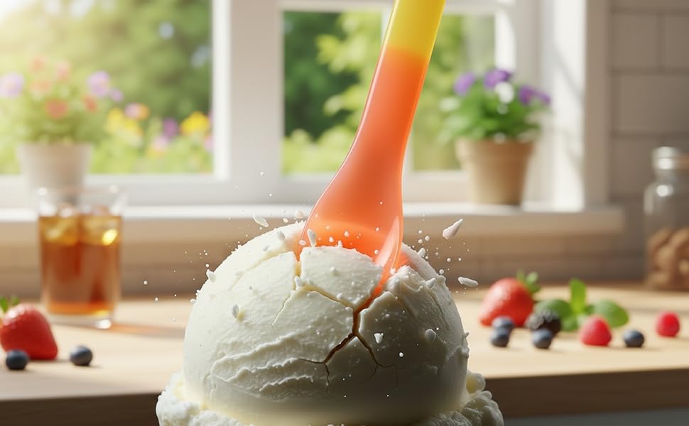 30 Pack Color Changing Ice Cream Spoons, 5.15 Inch Break-resistant