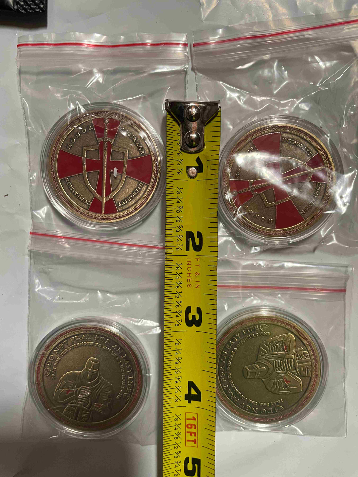 Cross Shield Knight Coin Medal, American Metalcraft Coin