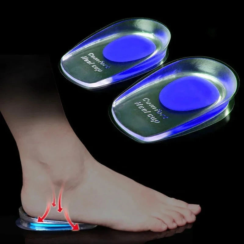 1pair Soft Silicone Gel Lnsoles Men Women-blue