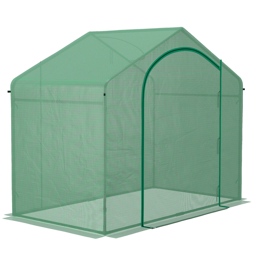 6 X 3 X 5 Portable Walk-in Greenhouse, PE Cover, Steel Frame Garden