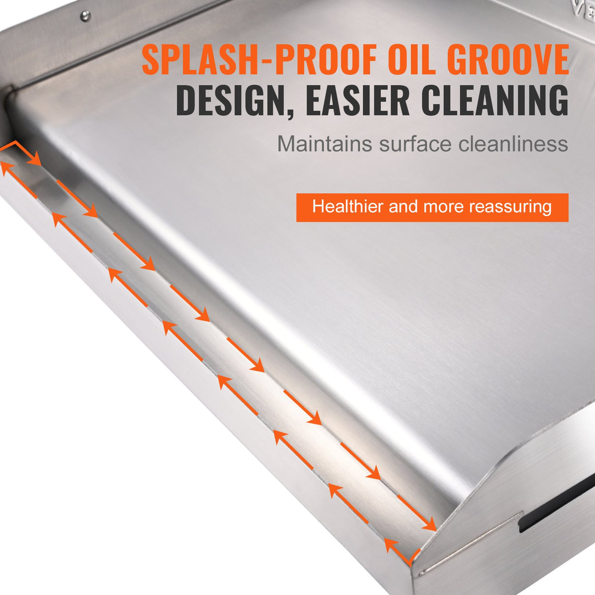 Stove Top Griddle, 23.5"x16" Pre-seasoned Stainless Steel Griddle