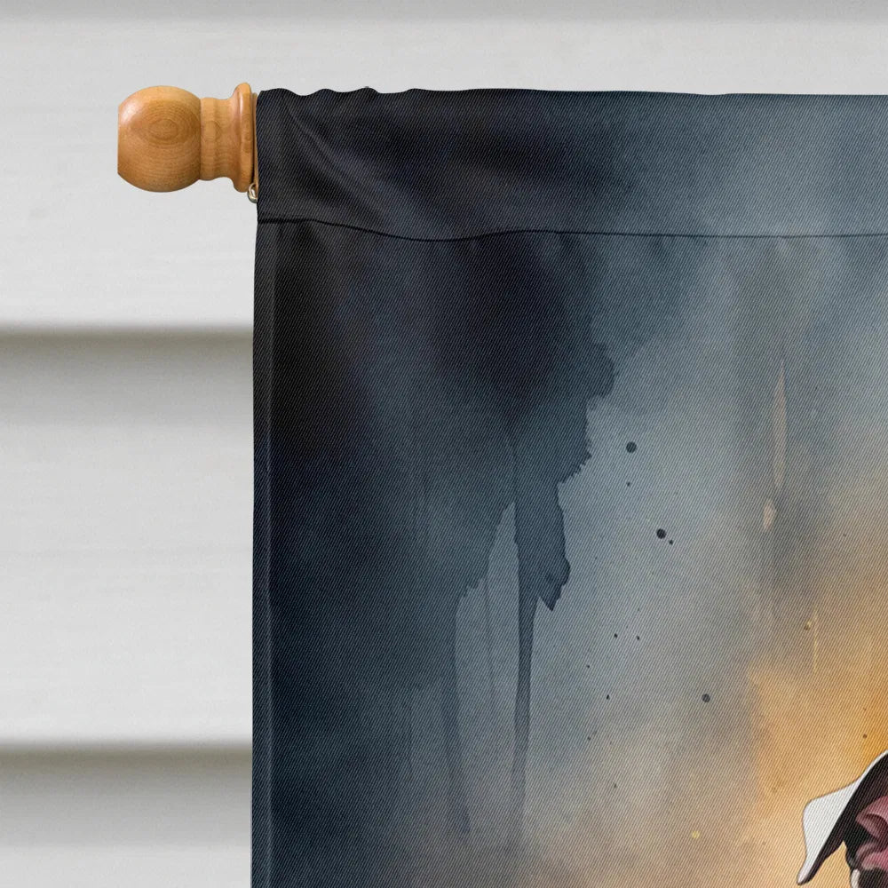Pit Bull Terrier Puppy Halloween House Flag Large Porch Sleeve Pole