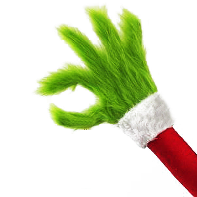 Christmas Elf Arm Plush Hanging Ornament Red Green Dual Color, Home