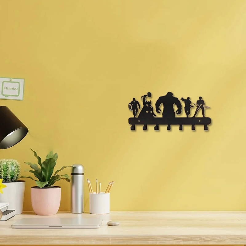 Mermaid-themed Wall Hook Set, Decorative Metal Wall Hooks For Kitchen