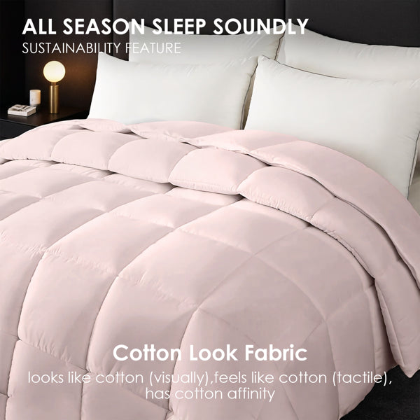 2-Pack Pink Oversized Duvet Inserts. Crafted From Comfortable