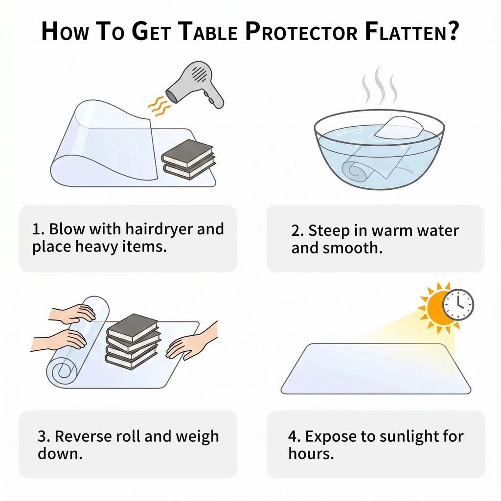 Clear Table Protector Mat -1.5mm Thickness Waterproof Heavy Duty PVC
