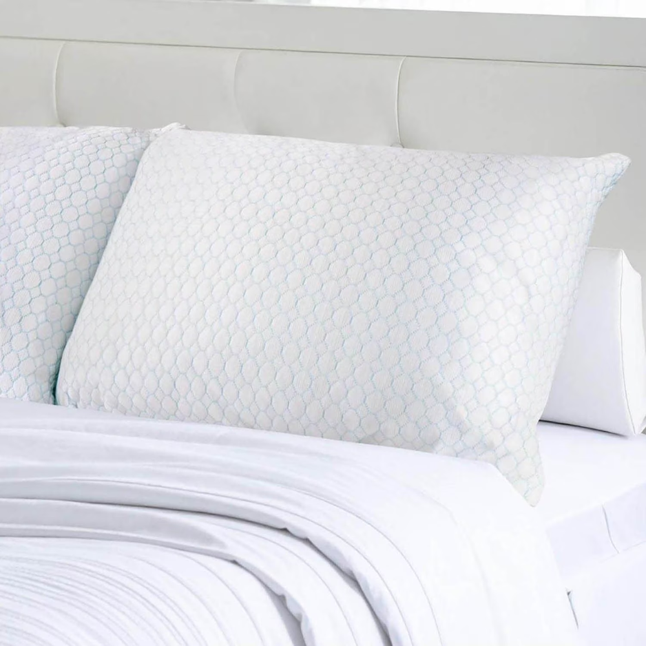2-Pack Cooling Down Microfiber Pillows, Standard Queen Size