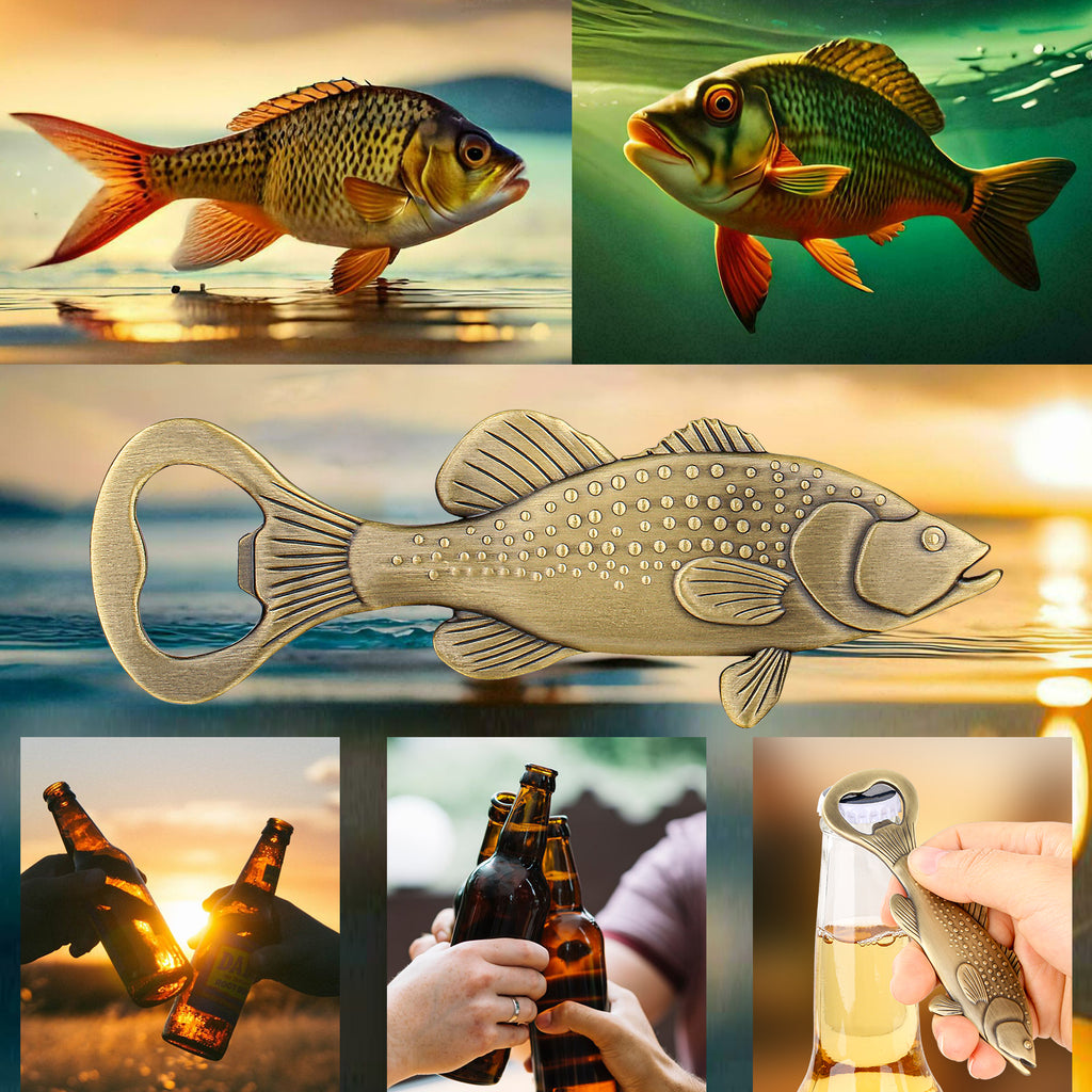 Creative Sea Bass Bottle Opener With Velvet Bag , Exclusive Gift