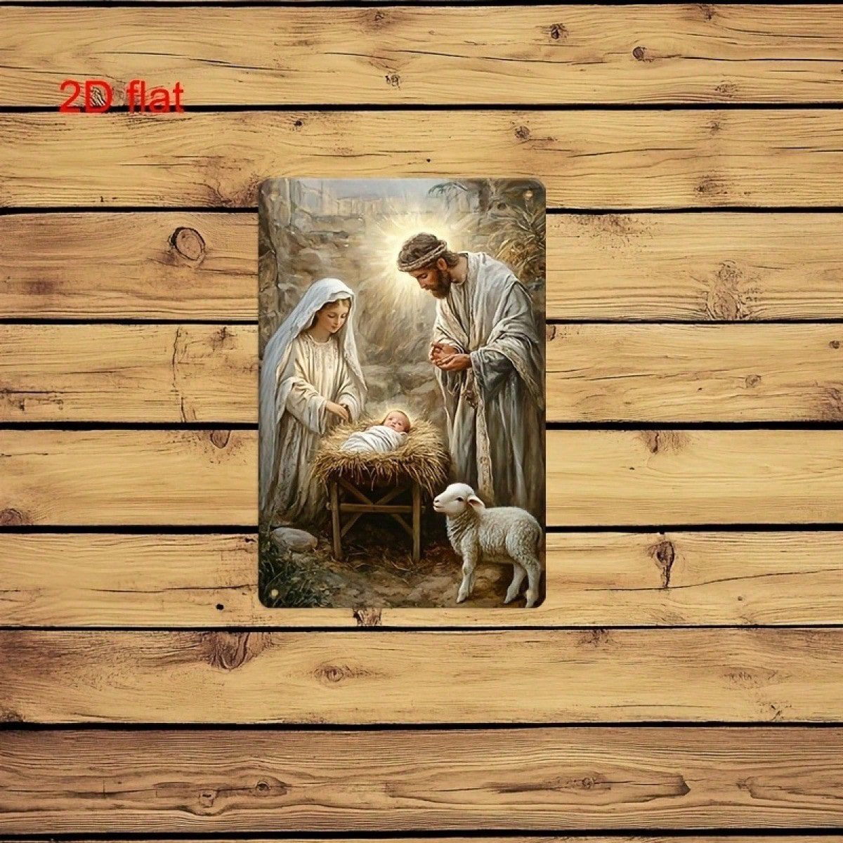Vintage Metal Nativity Scene Wall Art 7.9x11.8, Art 7.9x11.8, Christmas
